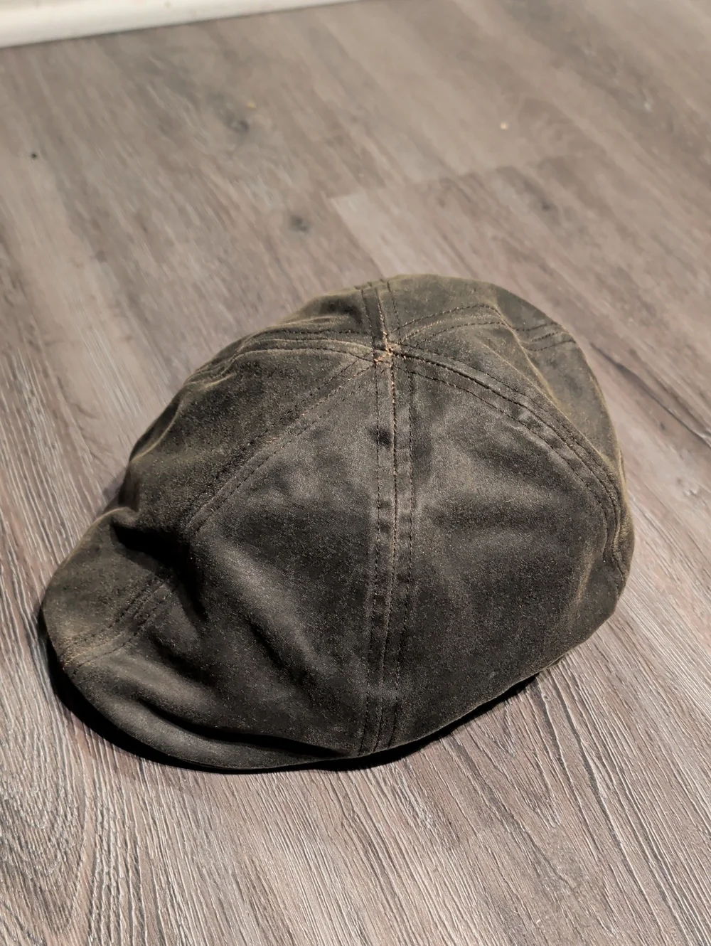 Stetson Brown Leather-Trim Style Newsboy Hat - Picture 1 of 3